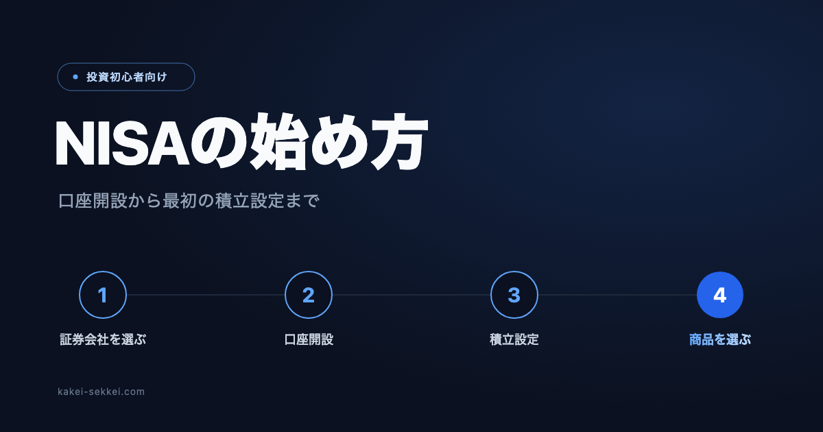 NISAの始め方を入門者向けに解説【口座開設から最初の積立設定まで4ステップ】